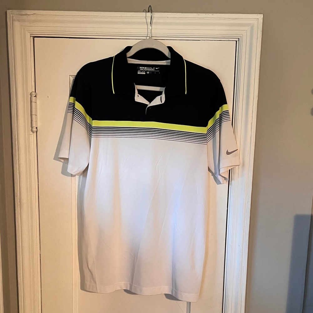 Black, Neon, & White NikeGolf polo